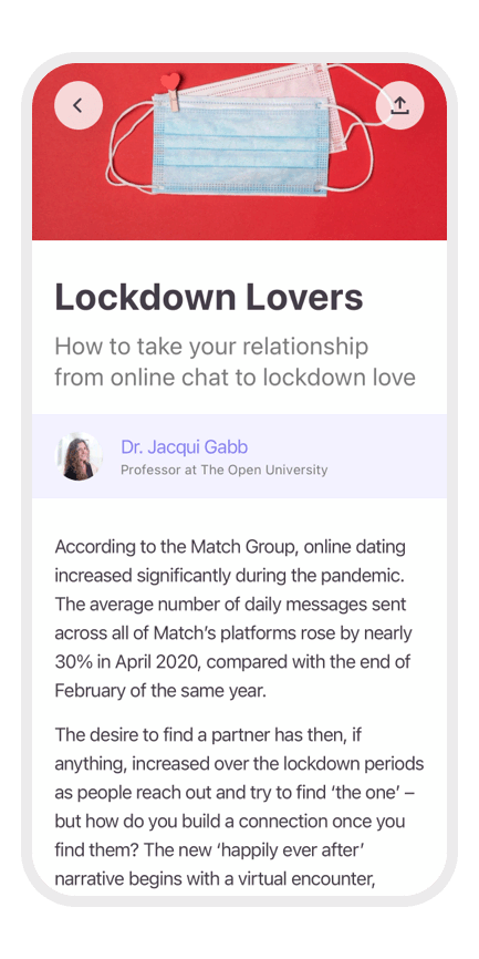 screenshot of the daily tip in the app