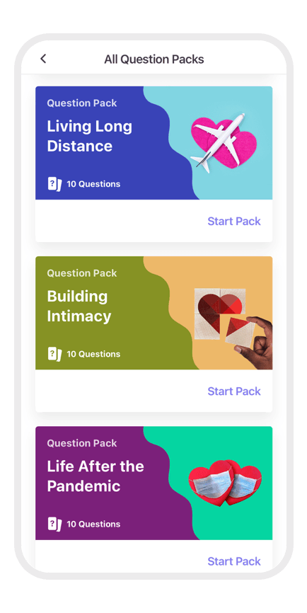 screenshot of a question pack in the app