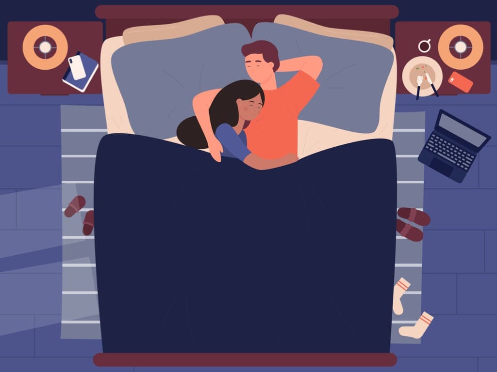 Couples Sleeping Positions - nuzzle position