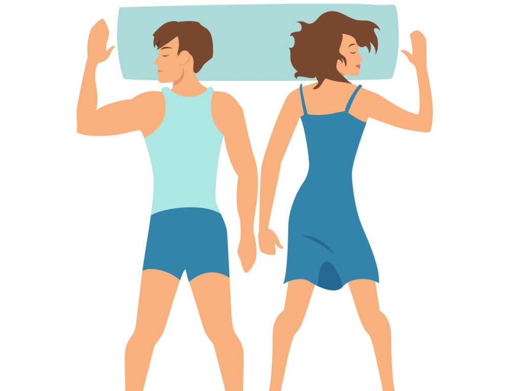 Couples Sleeping Positions - paper dolls position