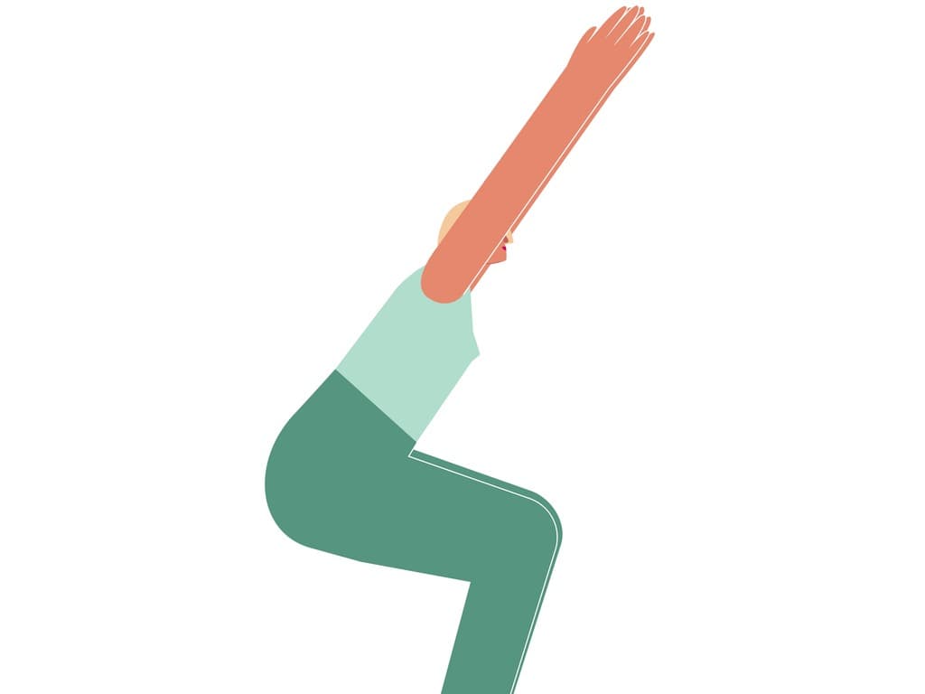 Couples Yoga Poses - Back-to-back chair pose