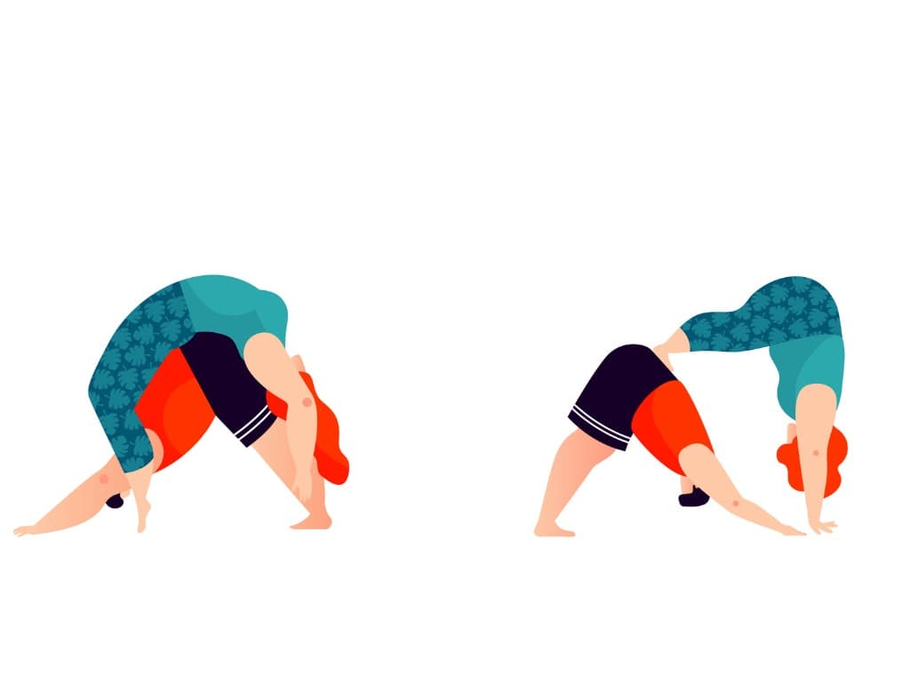 Couples Yoga Poses - Double downward dog