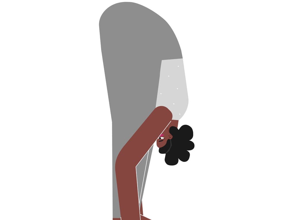 Couples Yoga Poses - Partner forward fold