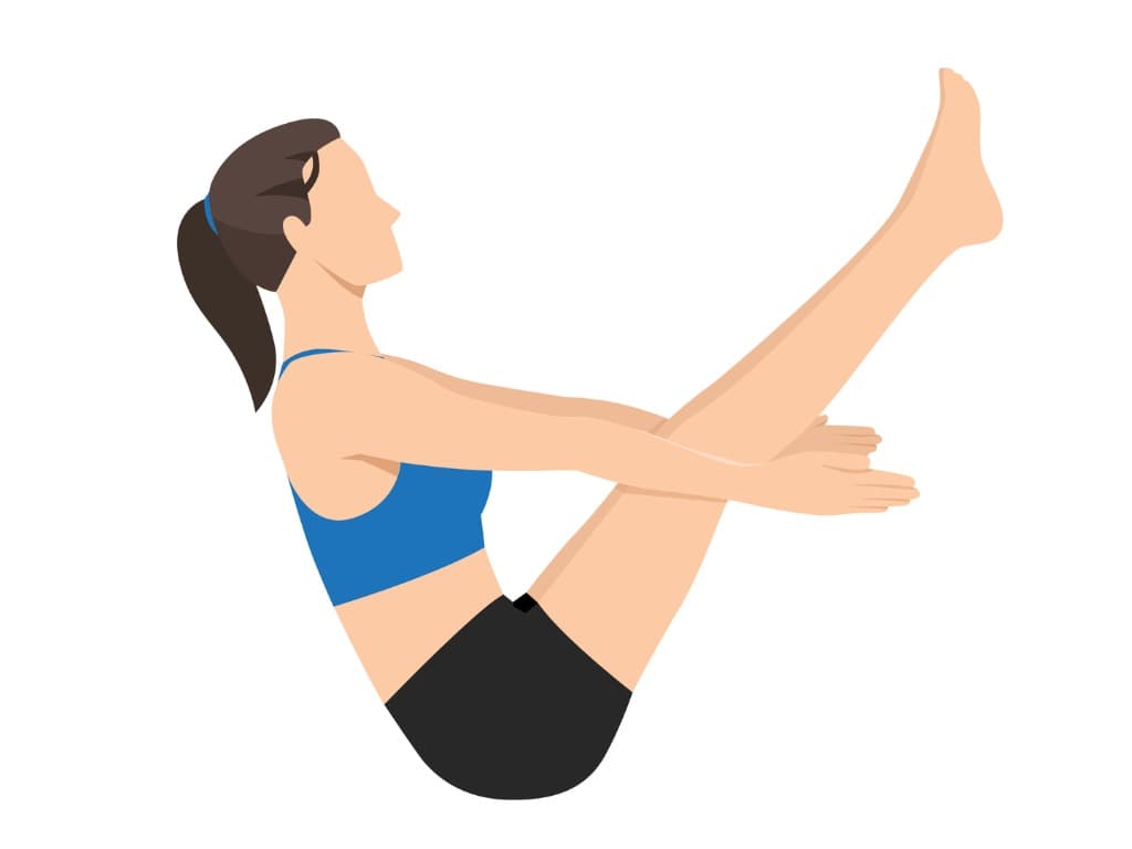Couples Yoga Poses - Partner boat pose