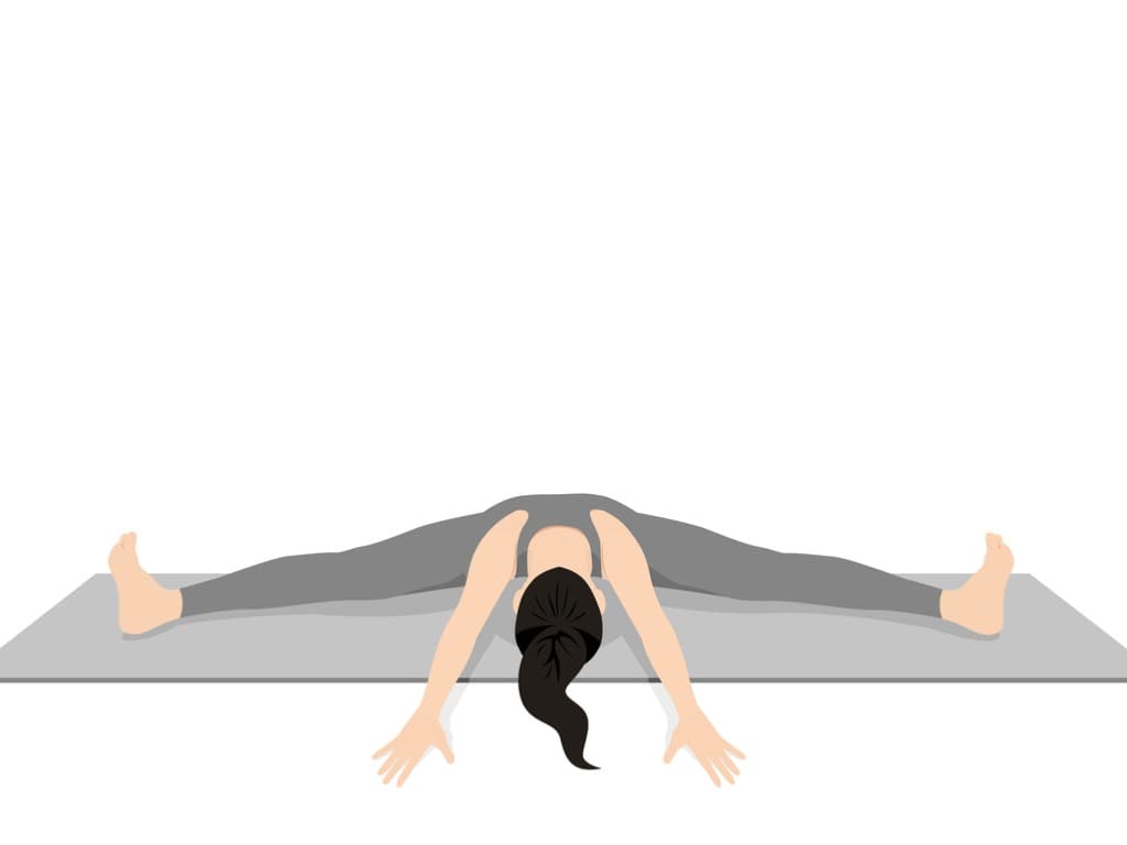 Couples Yoga Poses - Seated wide-legged forward fold