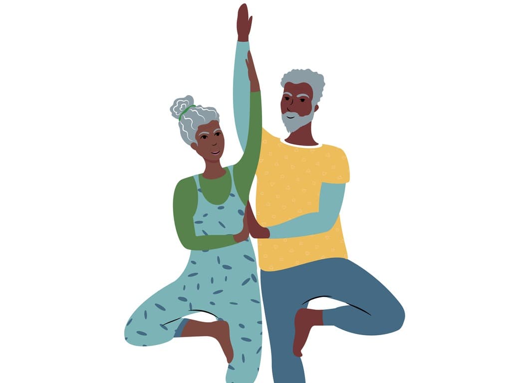 Couples Yoga Poses - Twin tree pos