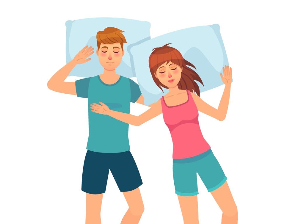 Couples Sleeping Positions - shingles position