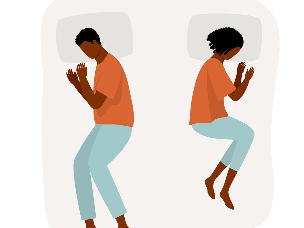 Couples Sleeping Positions - cliffhanger position