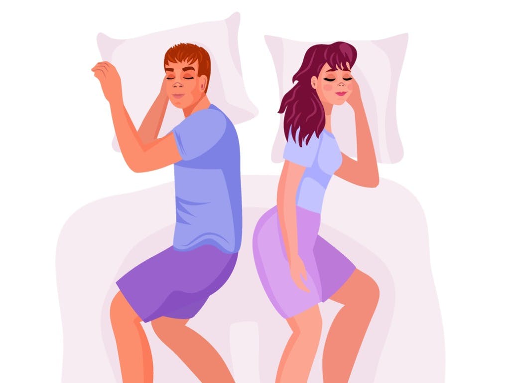 Couples Sleeping Positions - Back kissing position
