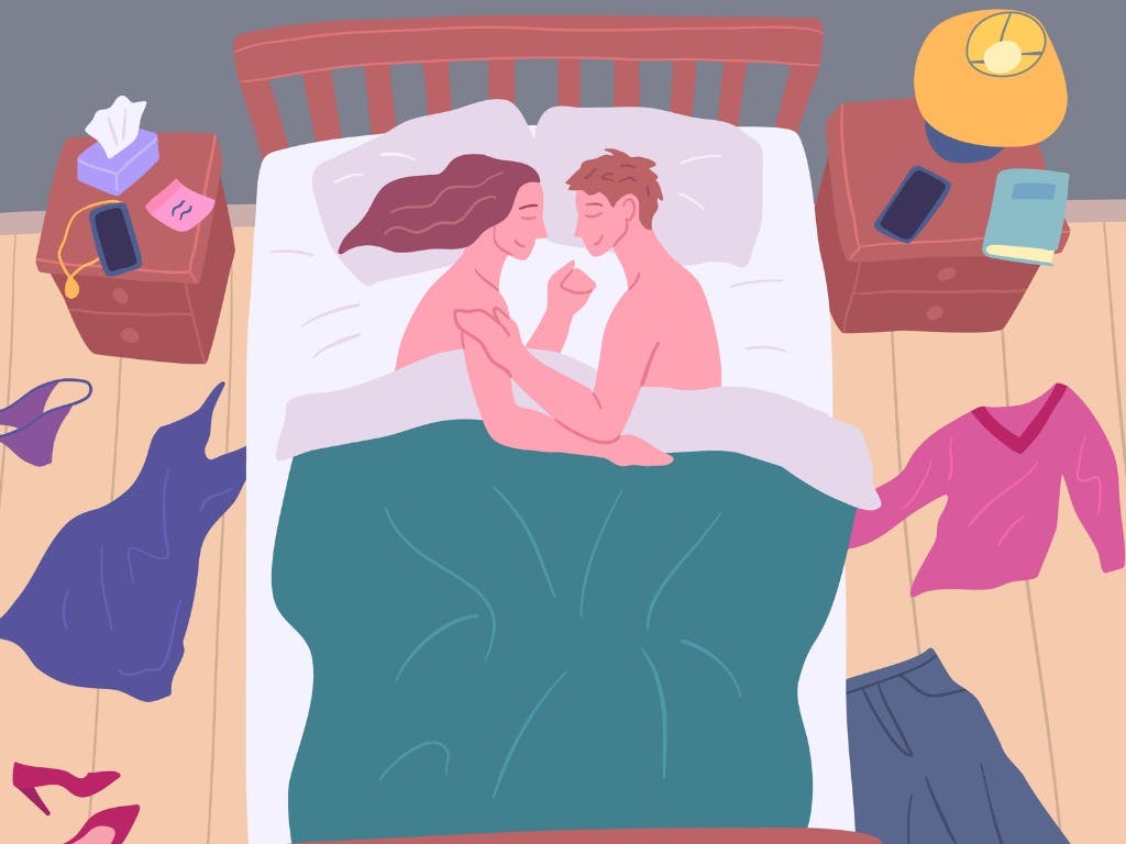 Couples Sleeping Positions - Pillow talk position